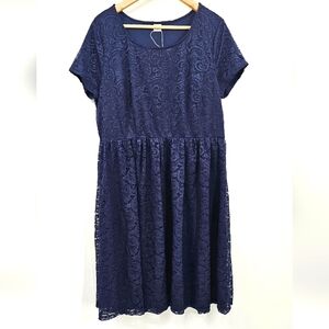 Jen Navy Blue Lace Dress NWT Size XXL